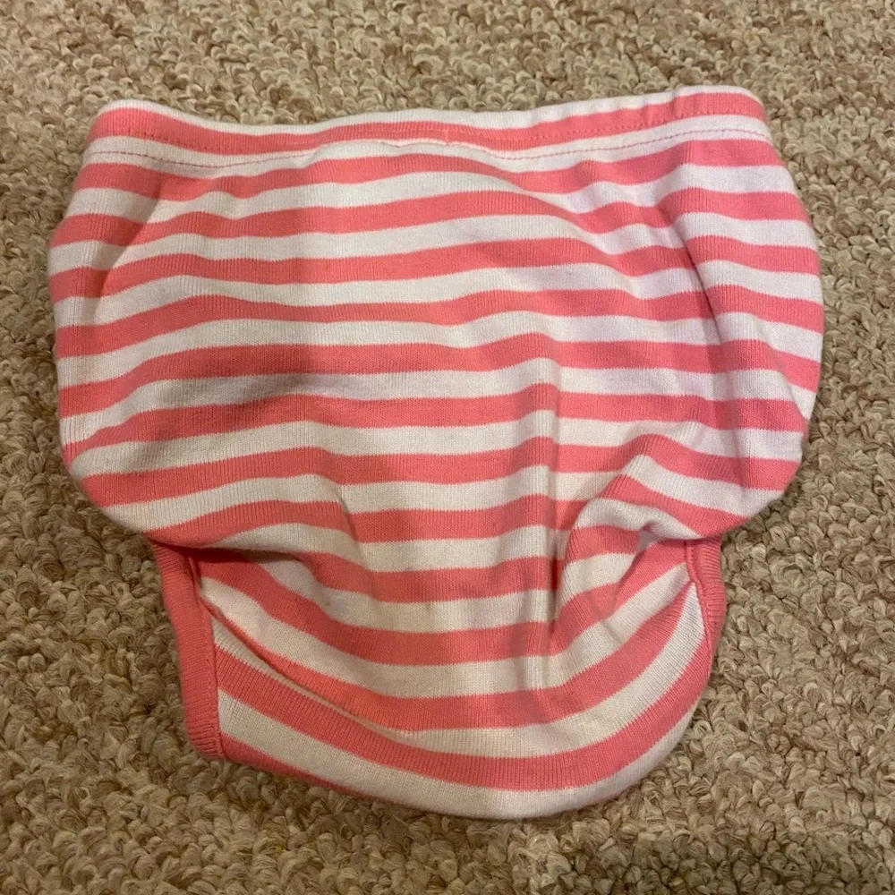 Hanna Andersson Pink and White Stripe Diaper Cover 2T Size 80